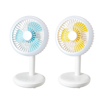 DP-7632 Rechargeable Portable Fan 4000mAh Battery With Lamp 